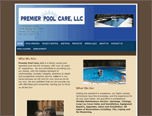 Tablet Screenshot of premierpoolcare.net